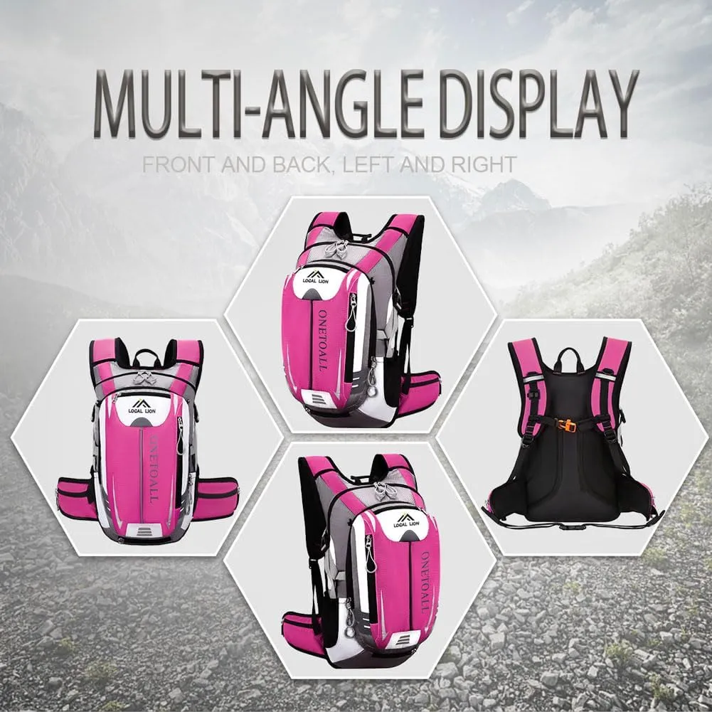 LOCAL LION Cycling Backpack, Small Hiking Backpack, Waterproof Bike Biking Backpacks - Lightweight for Skiing Running 18/25L