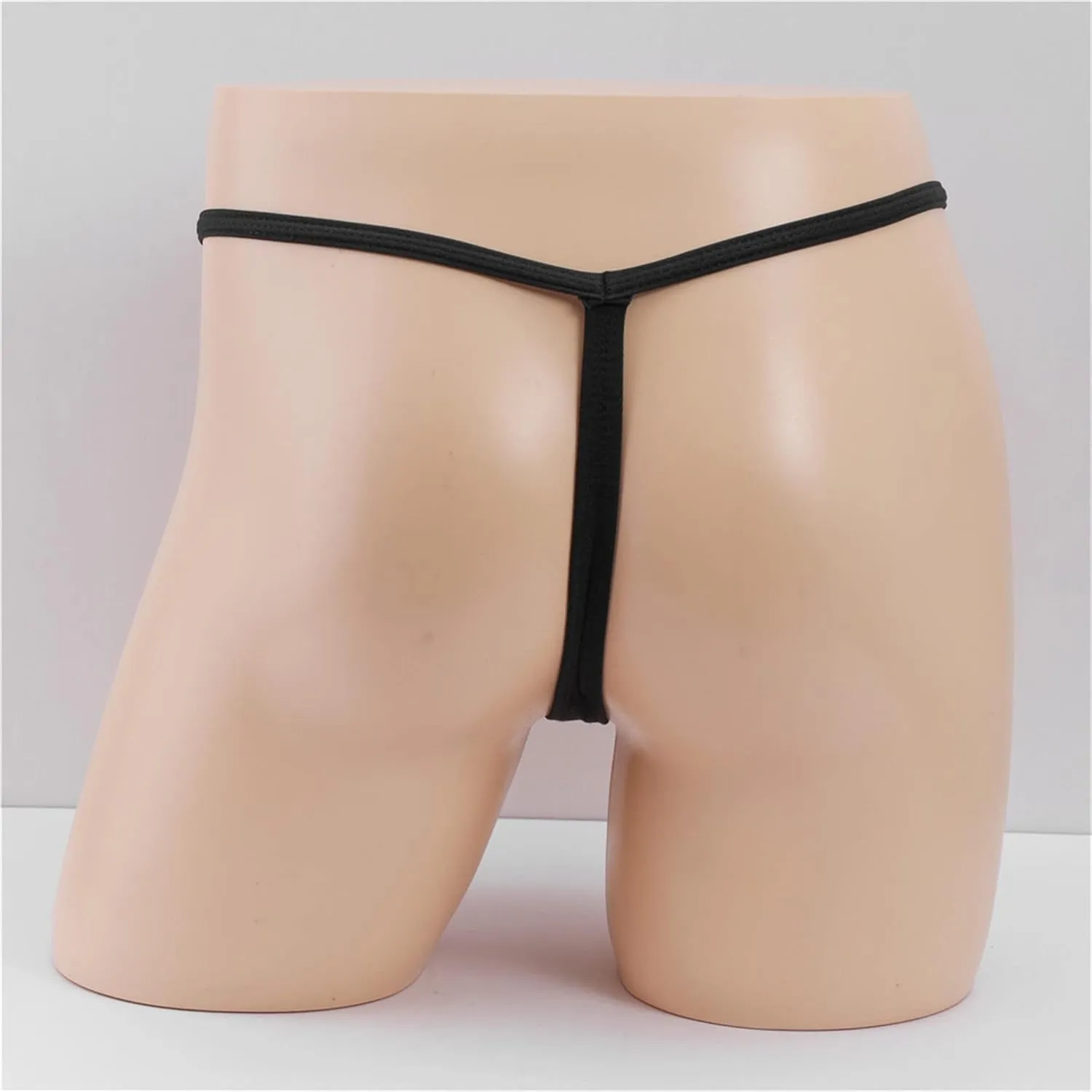 Maiyifu-GJ Men's Hole Open Butt-Flaunting G-String Briefs Crotchless Breathable Pouch Thong Low Rise Sexy Underwear
