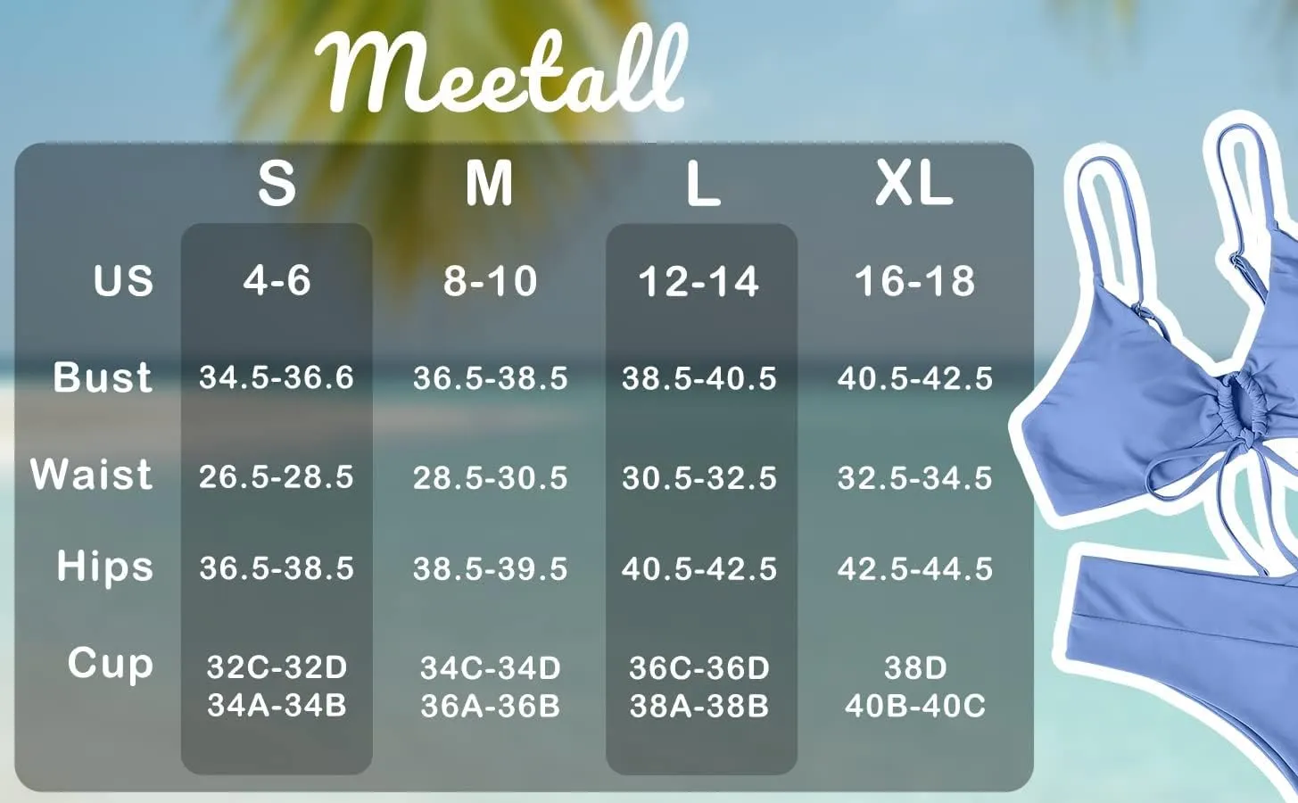 Meetall Cheeky High Cut Triangle Bikini Sets for Women Cute Halter Top Swimsuits 2 Piece