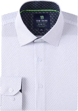 Men Slim Fit Performance Long Sleeve Geometric
