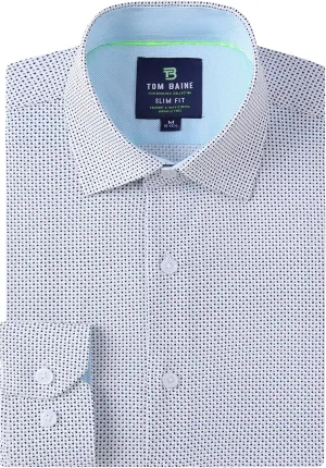 Men Slim Fit Performance Long Sleeve Geometric