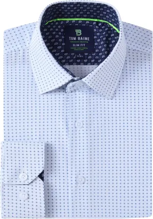 Men Slim Fit Performance Long Sleeve Geometric