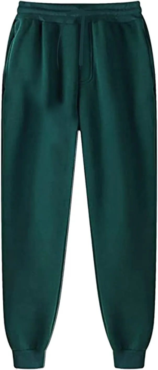 Men's Autumn Winter Pants Color Trousers Drawstring Athletic Joggers Sweatpants Outdoor Wearing Pants with Pockets