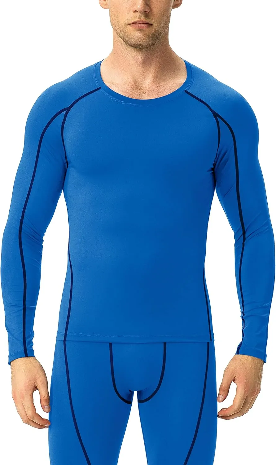 Men's Compression Shirts Long Sleeve Athletic Workout Tops Gym Undershirts Active Sports Baselayers
