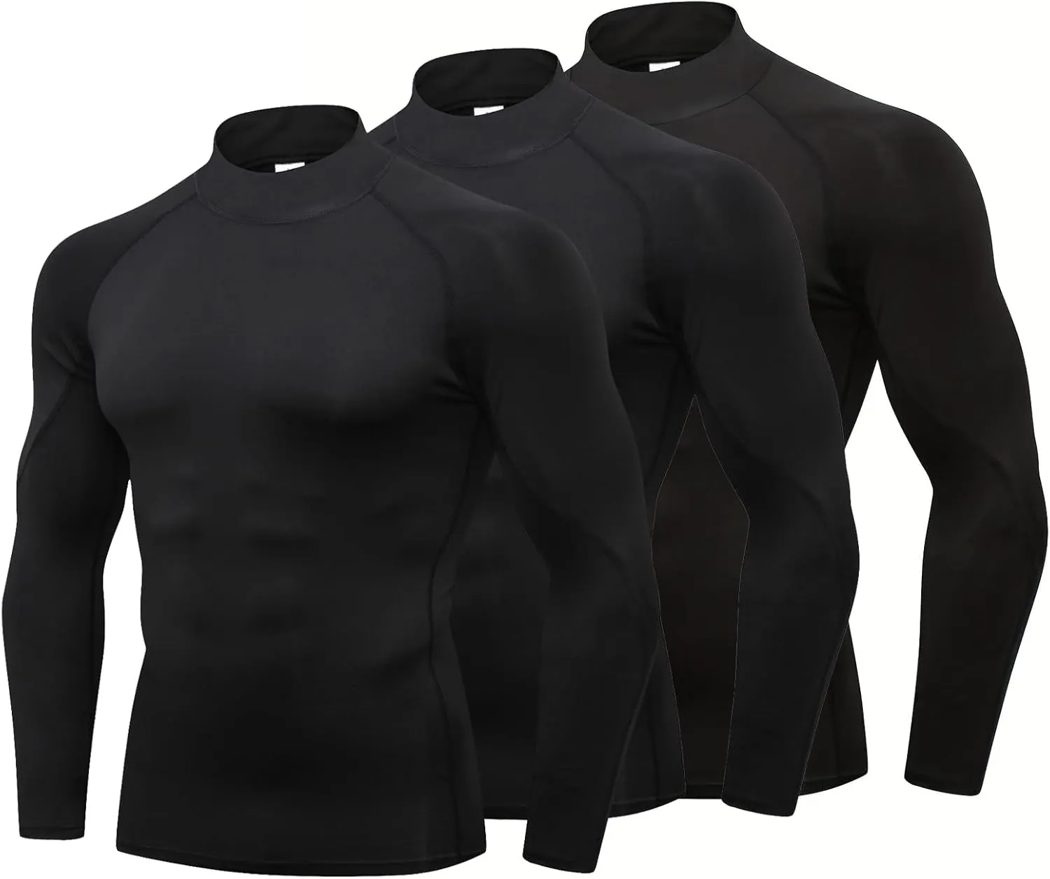 Mens Compression Shirts Long Sleeve Quick Dry for Workout Running Athletic Sport Base Layer Mens Compression Tops