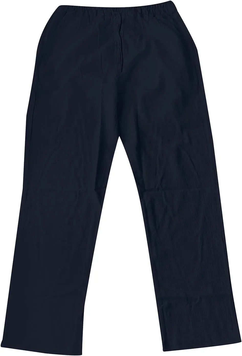 Mens Fashion Casual Solid Color Cotton and Linen Pants Elastic Waist Drawstring Pants Trousers with Pockets