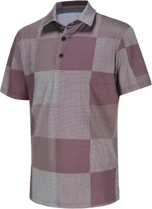 Mens Golf Shirt Short Sleeve Dry Fit Print Moisture Wicking Performance Collared Funny Golf Polo Shirts for Men