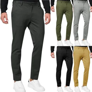 Men's Pants Stretch Lightweight Casual Slim Fit Golf Pant for Men Work Outdoor Fashion Trendy 2025 Spring Trousers