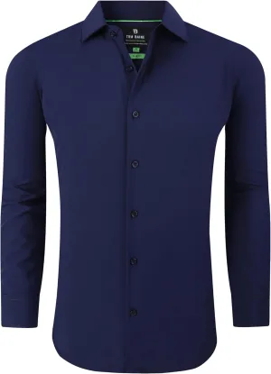 Men's Performance Stretch Long Sleeve Basic Button Down