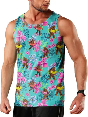 Men's Quick Dry Workout Graphic Tank Top Gym Muscle Tee Fitness Bodybuilding Sleeveless T Shirt
