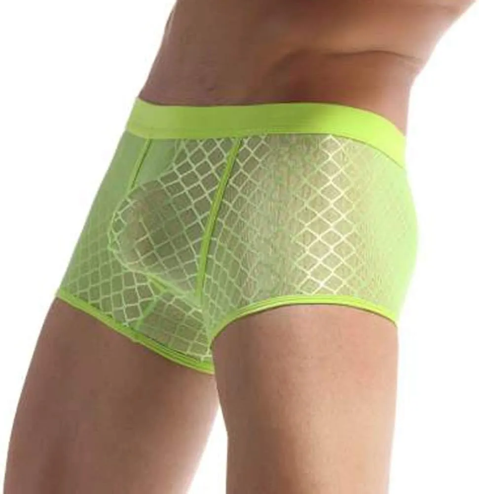 Men's Sexy Tennis Low Rise Solid Color U Bag Big Flat Corner Sexy Men's Boxer Briefs