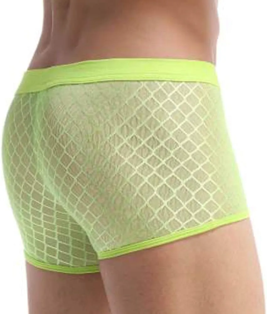 Men's Sexy Tennis Low Rise Solid Color U Bag Big Flat Corner Sexy Men's Boxer Briefs