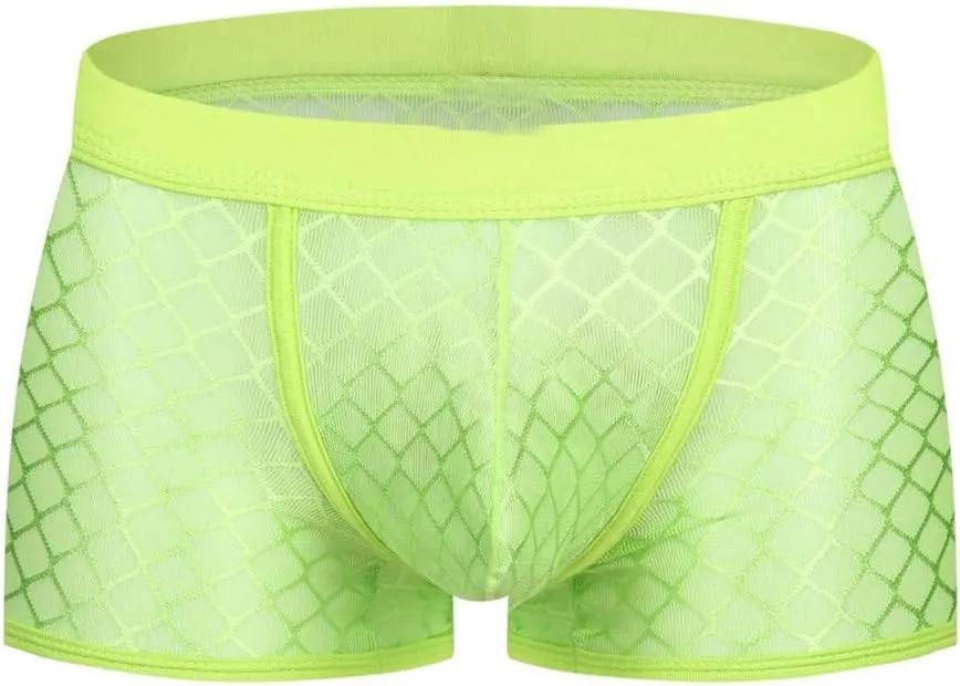 Men's Sexy Tennis Low Rise Solid Color U Bag Big Flat Corner Sexy Men's Boxer Briefs