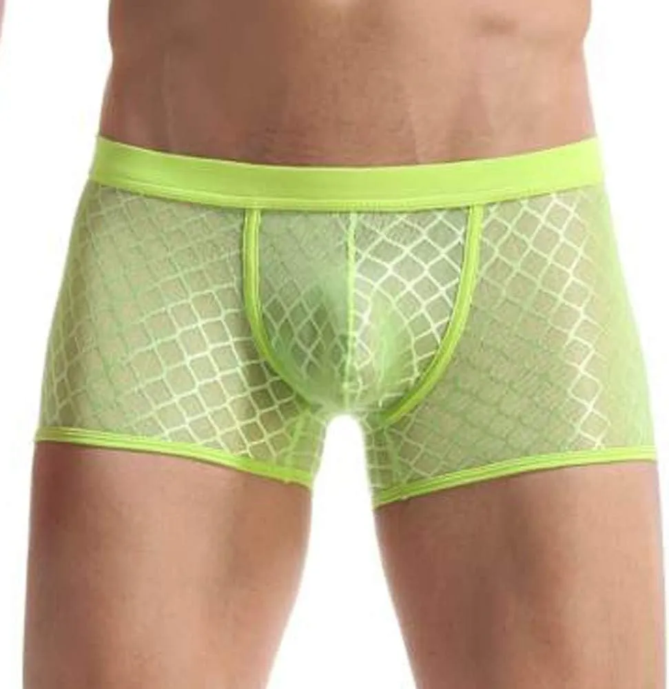 Men's Sexy Tennis Low Rise Solid Color U Bag Big Flat Corner Sexy Men's Boxer Briefs