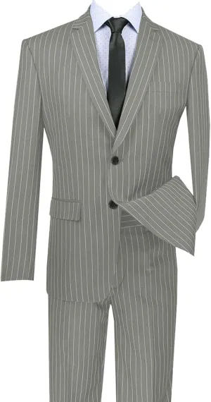 Mens Striped Suit 2 Piece Formal Slim Fit Blazer Sport Coat 2 Button Jacket Pinstripe Suit Blazer Pants Suits