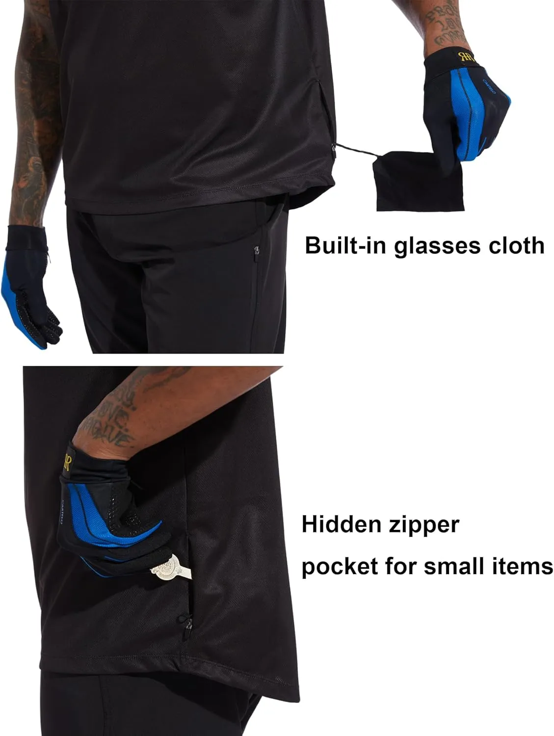 Mountain Bike Jersey Cycling MTB Bicycle Shirt for Men BMX Racing Tops Lightweight Quick Dry Short-Sleeve