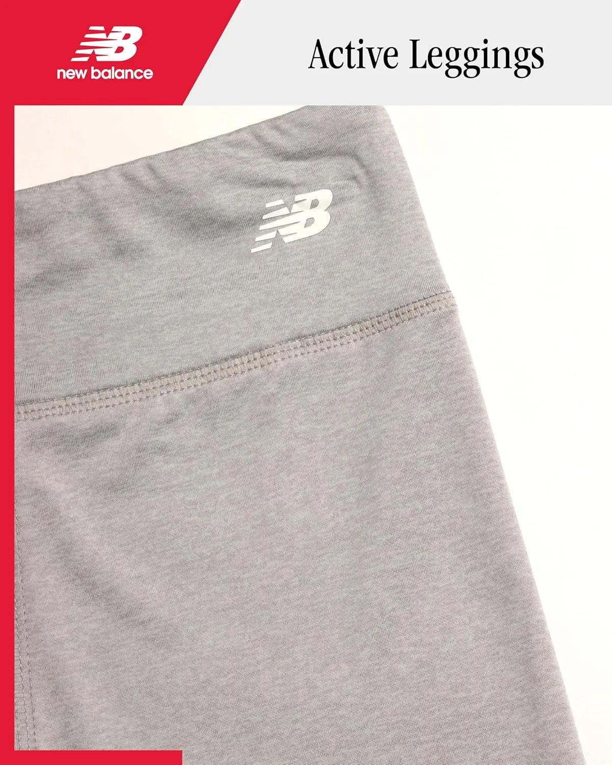 New Balance Girls' Active Leggings - Full Length Performance Yoga Pants - Athletic Workout and Dance Tights (7-16)