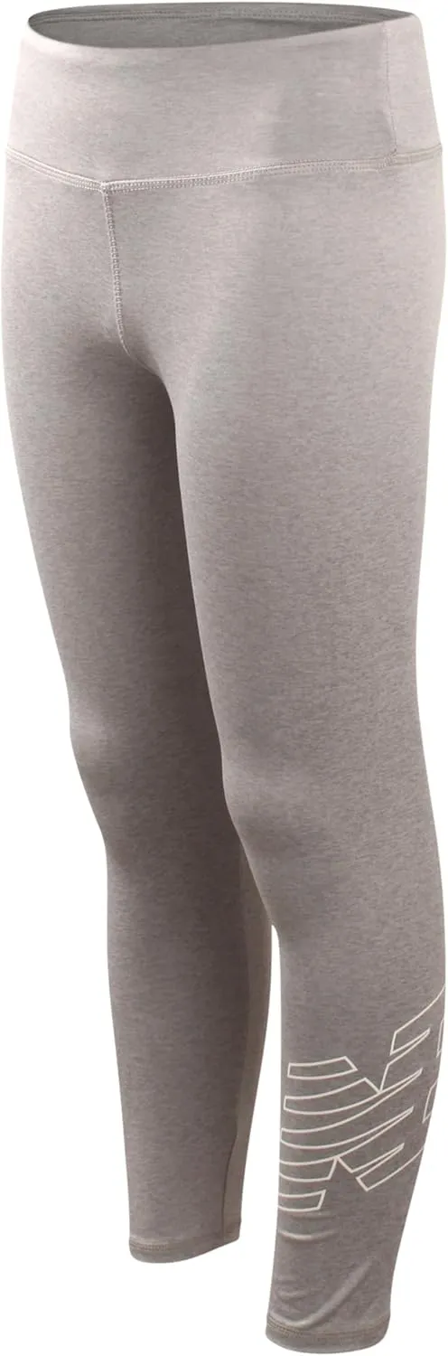 New Balance Girls' Active Leggings - Full Length Performance Yoga Pants - Athletic Workout and Dance Tights (7-16)
