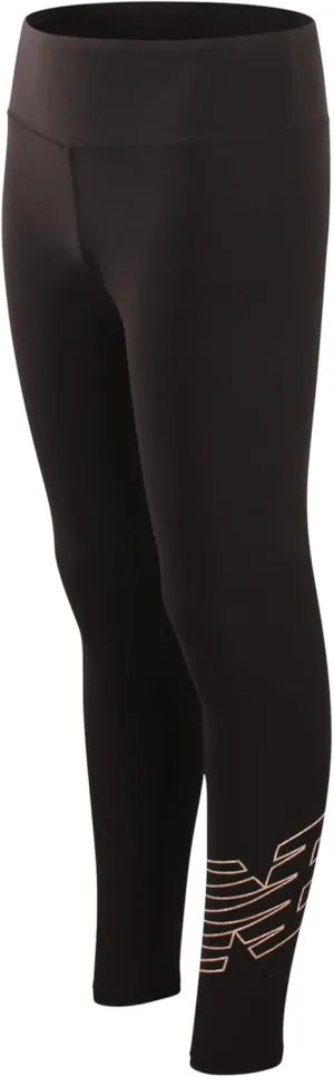 New Balance Girls' Active Leggings - Full Length Performance Yoga Pants - Athletic Workout and Dance Tights (7-16)