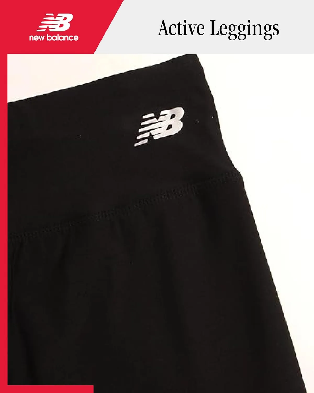 New Balance Girls' Active Leggings - Full Length Performance Yoga Pants - Athletic Workout and Dance Tights (7-16)