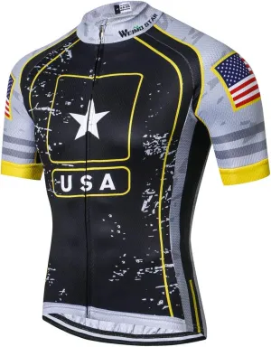 New Pro Full Zipper Men's Cycling Jersey Short Sleeve Riding Shirt USA