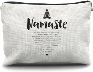 Nogrit Yoga Gifts: Namaste Mindfulness Zen Makeup Bag for Women, Yoga Lovers