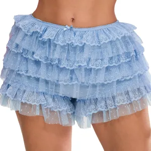NUFIWI Women Lolita Bloomers Cute Ruffle Shorts Lace Pumpkin Pants Sexy Boyshorts Layered Bottoms Y2k Sweet Pettipants