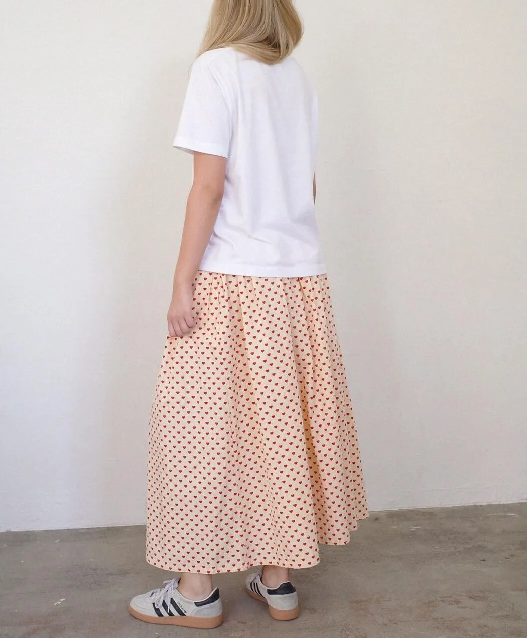 NUFIWI Women Y2k Striped Maxi Skirts High Elastic Waist Ruched Flowy Long Skirts Boho Casual A Line Flare Skirts