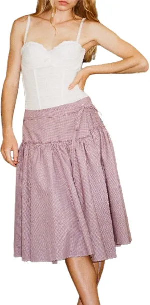 NUFIWI Women Y2k Striped Maxi Skirts High Elastic Waist Ruched Flowy Long Skirts Boho Casual A Line Flare Skirts
