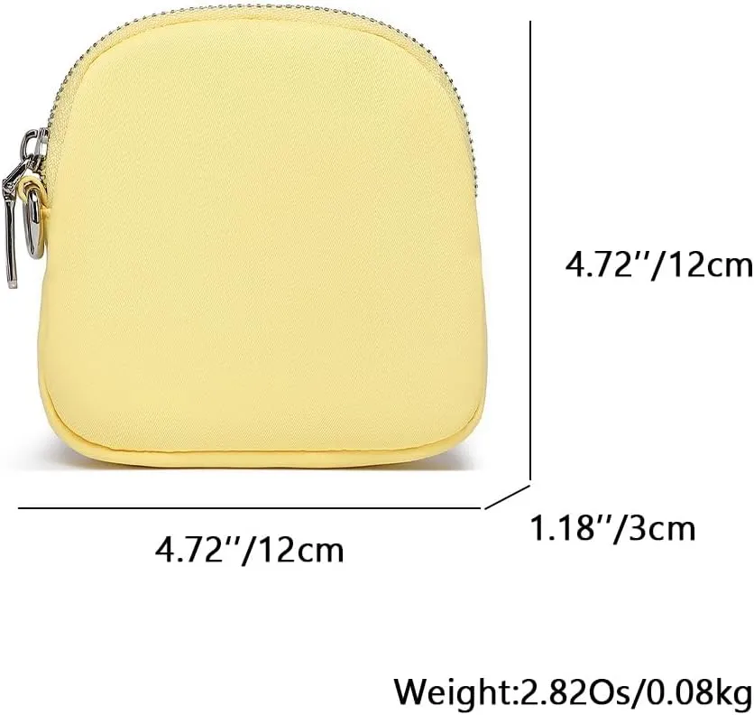 Organizer Bag Makeup Bag for Purse Travel Toiletry Pouch Zipper Pouch for Purse Small Makeup Pouch with Pockets Wristband design (black-nylon)