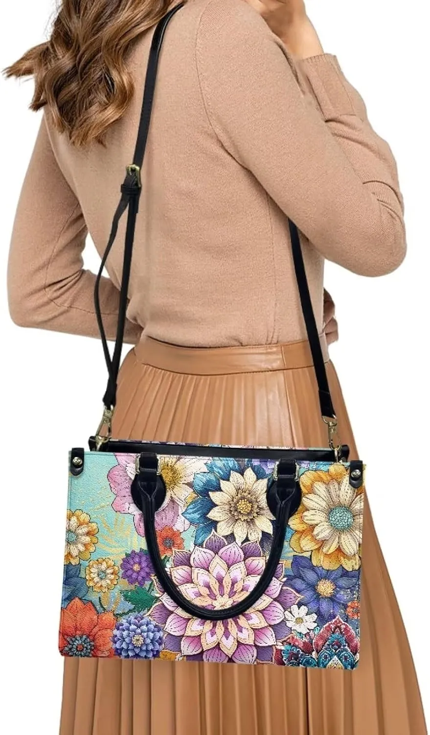 Purses and Handbags for Women, Top Handle Shoulder Tote Bag Leather Satchel Crossbody Bag for Travel Work