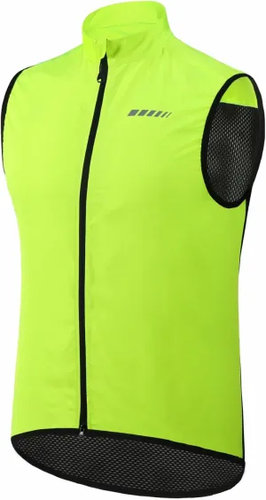 qualidyne Men's Cycling Vest Full Zip Windproof Bike Tank Top Reflective Sleeveless Cycling Jacket