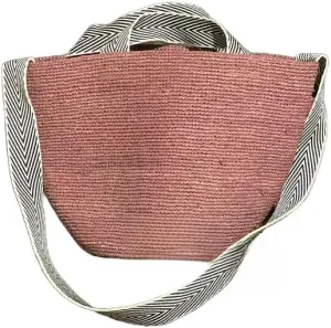 Raffia Straw Woven Handbag Shoulder Crossbody Bucket Bag Beach Vacation Hobo Versatile Crochet Large Capacity Chic Summer