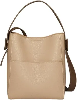 Retro Cowhide Bucket Bag Genuine Leather Handbag Shoulder Crossbody Bag Hobo Versatile Chic Clutch Niche Slip Pocket