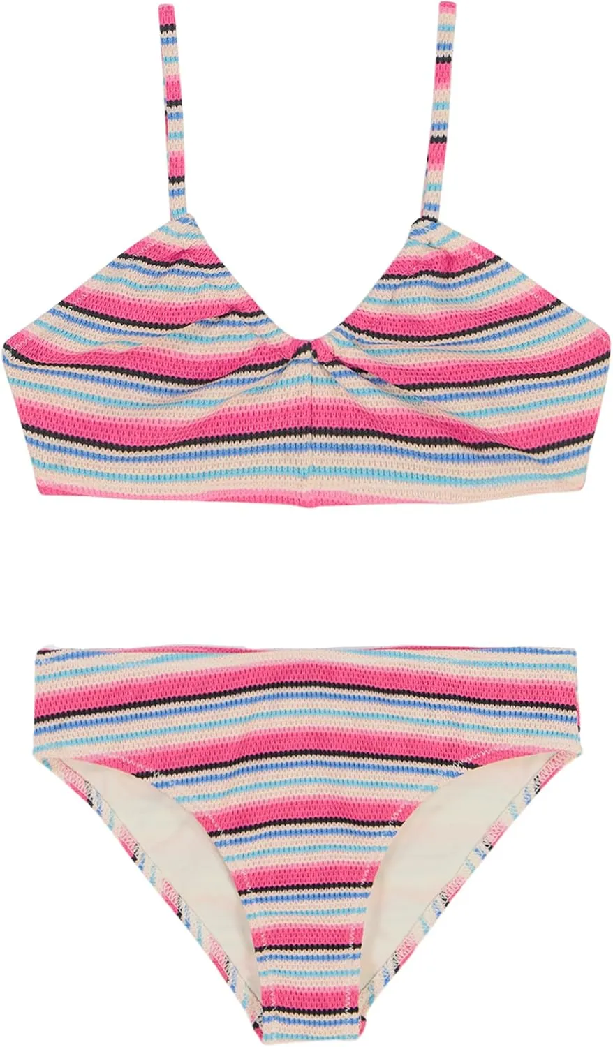 Roxy Girls' Two-Piece Bikini Swimsuit Set, UPF 50  Sun Protection, Quick-Dry Bathing Suit