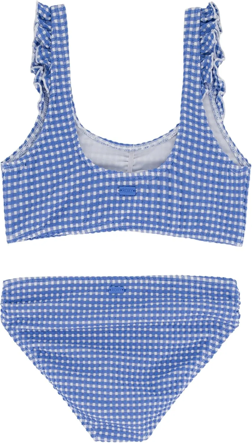 Roxy Girls' Two-Piece Bikini Swimsuit Set, UPF 50  Sun Protection, Quick-Dry Bathing Suit