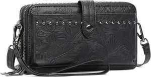 SENDEFN Wristlet Wallet Small Cell Phone Purse Crossbody Bags for Women
