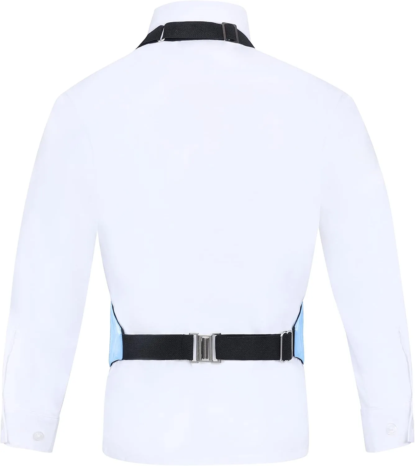 S.H. Churchill & Co. Boys 3 Piece Backless Formal Vest Set  Includes Vest, Bow Tie, Pocket Square for Tuxedo or Suit
