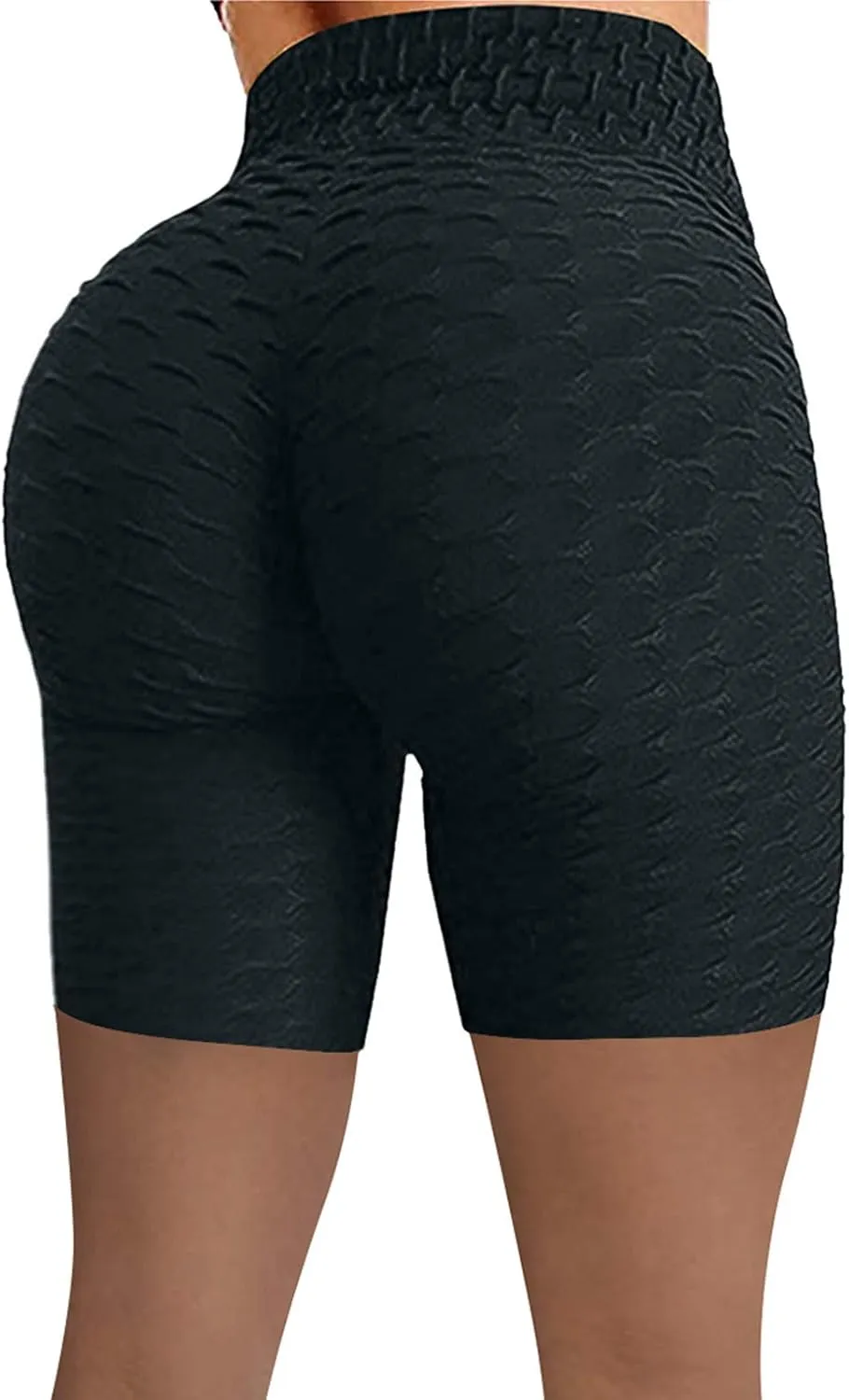 Shorts Fitness Hip Running High Biker Wrinkled Women Yoga Waist Pants Stretch Yoga Pants