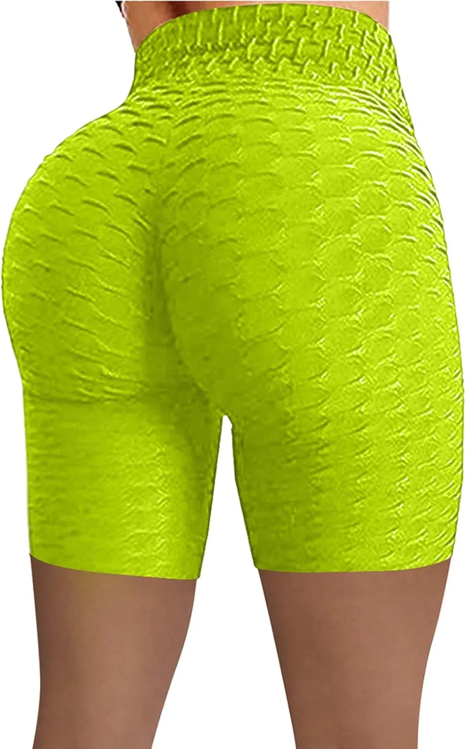 Shorts Fitness Hip Running High Biker Wrinkled Women Yoga Waist Pants Stretch Yoga Pants