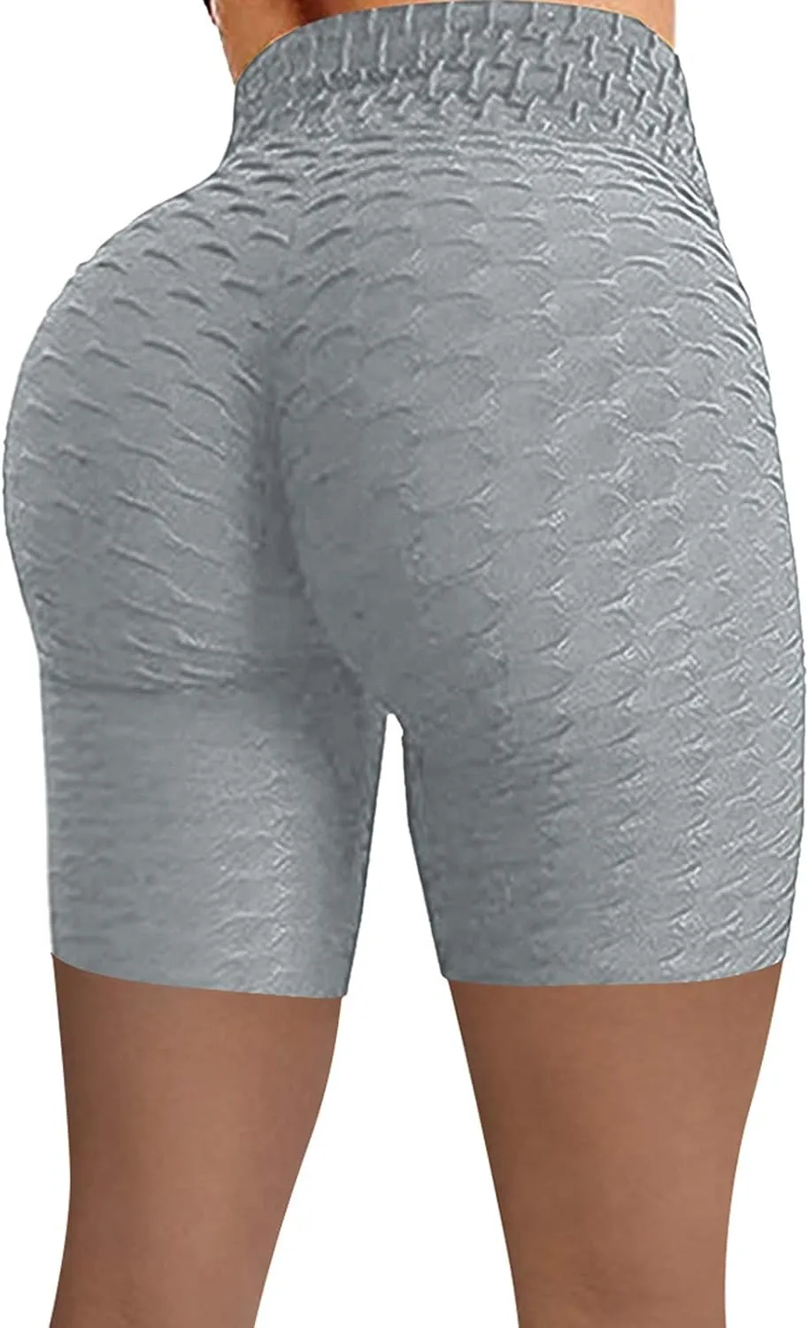 Shorts Fitness Hip Running High Biker Wrinkled Women Yoga Waist Pants Stretch Yoga Pants