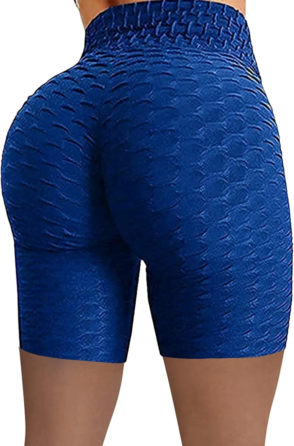 Shorts Fitness Hip Running High Biker Wrinkled Women Yoga Waist Pants Stretch Yoga Pants