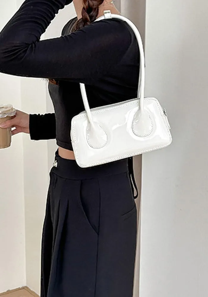 Shoulder Bag for Women Glossy Underarm Bag Versatile Satchel Handbag Hobo Purses for Work Travel