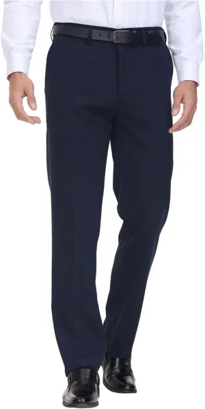 Soojun Men's Classic Fit Hidden Expandable Waist Flat Front Dress Pant