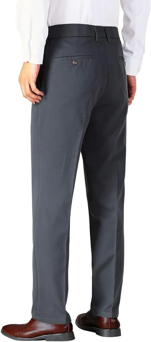 Soojun Men's Classic Fit Hidden Expandable Waist Flat Front Dress Pant