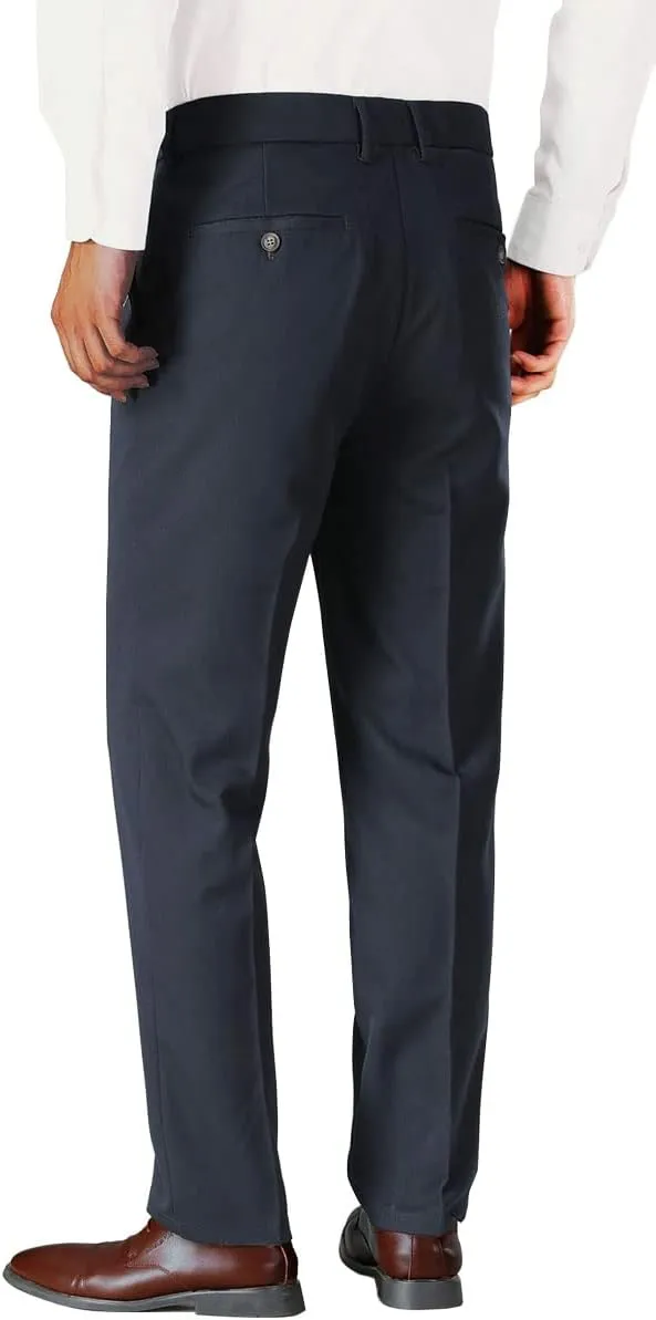 Soojun Men's Classic Fit Hidden Expandable Waist Flat Front Dress Pant
