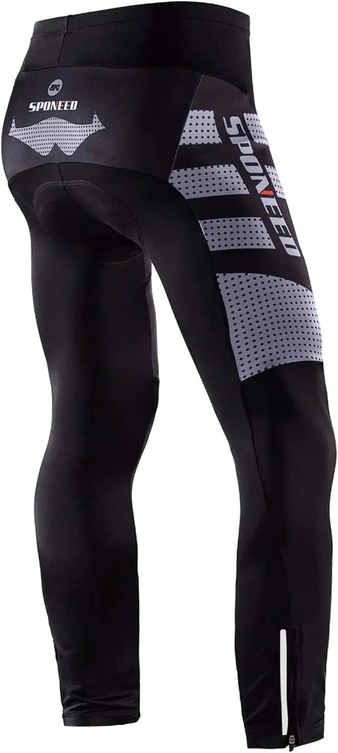 sponeed Men's Bicycle Pants 4D Padded Road Cycling Tights Leggings Outdoor Cyclist Riding Bike Wear