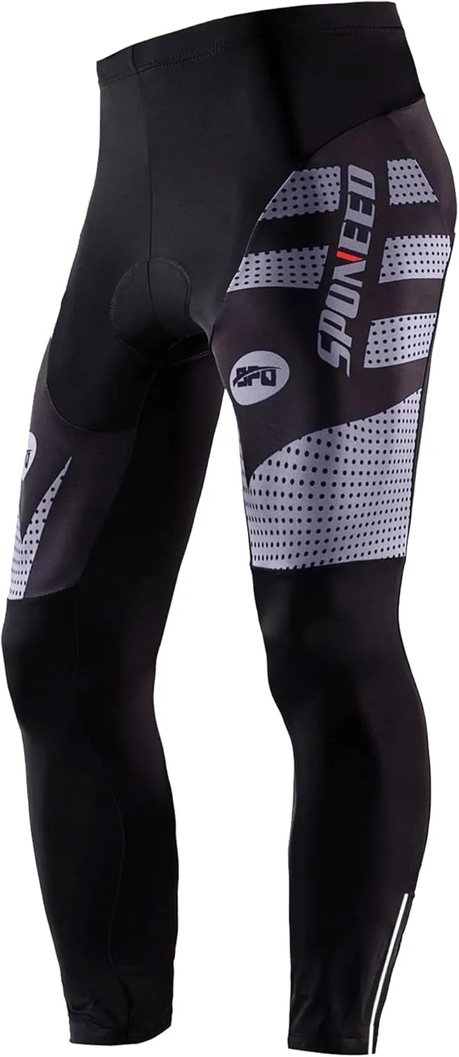 sponeed Men's Bicycle Pants 4D Padded Road Cycling Tights Leggings Outdoor Cyclist Riding Bike Wear