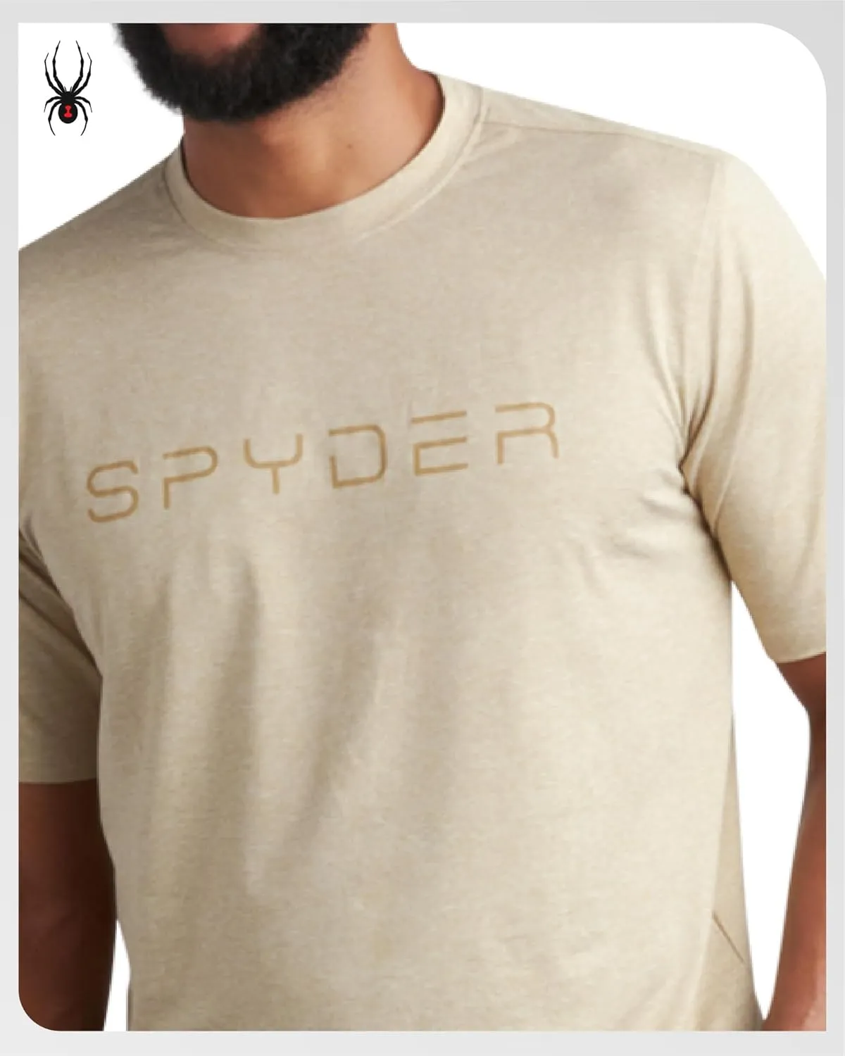 Spyder Mens Jersey Shirt - Moisture Wicking Quick Dry Short Sleeve Crewneck Athletic Tops Gym Workout Shirts for Men (S-XL)