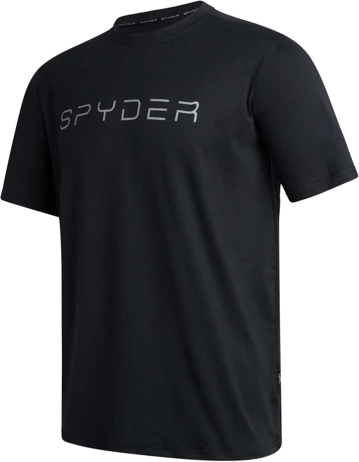 Spyder Mens Jersey Shirt - Moisture Wicking Quick Dry Short Sleeve Crewneck Athletic Tops Gym Workout Shirts for Men (S-XL)